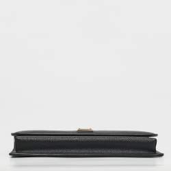 Pre Owned محفظة على سلسلة دولتش أند غابانا ميس سيلي فوان جلد أسود