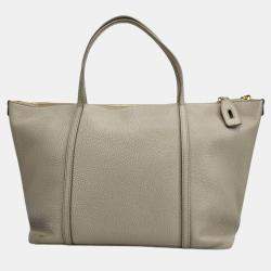 Pre Owned Dolce & Gabbana DG Beige Leather Tote Bag
