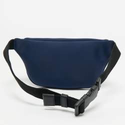 Pre Owned Dolce & Gabbana Bambino Navy Blue Neoprene Logo Belt Bag