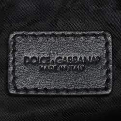 Pre Owned Dolce & Gabbana Black Nylon Logo Pouch