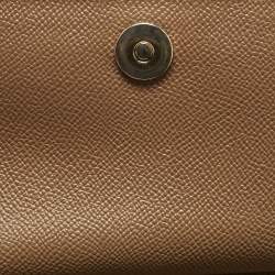 Pre Owned Dolce & Gabbana Brown Leather Small Miss Sicily Top Handle Bag