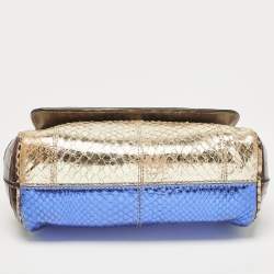 مملوكة مسبقًا Dolce & Gabbana Multicolor Crocodile and Python Small Miss Sicily Top Handle Bag