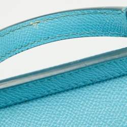 Pre Owned Dolce & Gabbana Blue Leather Mini Miss Sicily Top Handle Bag