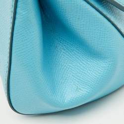Pre Owned Dolce & Gabbana Blue Leather Mini Miss Sicily Top Handle Bag