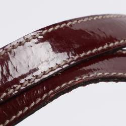 Pre Owned Dolce & Gabbana Brown/Burgundy Leopard Print Coated Canvas and Patent Leather Miss Easy Way Tote