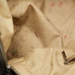 Pre Owned Dolce & Gabbana Metallic Grey Leather Miss Biz Satchel