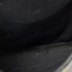 Pre Owned Dolce & Gabbana Black/Brown Leopard Print Coated Canvas Padlock Top Handle Bag