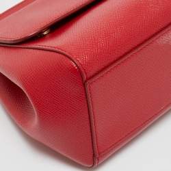 Pre Owned Dolce & Gabbana Red Leather Small Miss Sicily Bag
