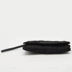 Pre Owned Dolce & Gabbana Black Satin Miss Dee Wristlet Clutch