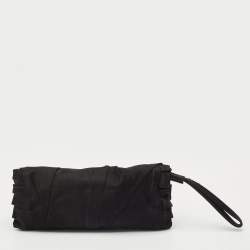 Pre Owned Dolce & Gabbana Black Satin Miss Dee Wristlet Clutch