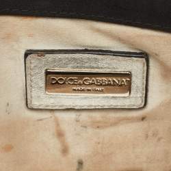 Pre Owned Dolce & Gabbana Black Satin Miss Dee Wristlet Clutch