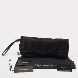Pre Owned Dolce & Gabbana Black Satin Miss Dee Wristlet Clutch