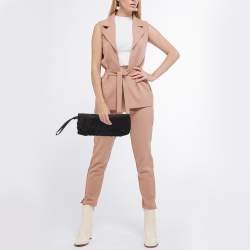 Pre Owned Dolce & Gabbana Black Satin Miss Dee Wristlet Clutch