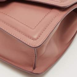 Pre Owned Dolce & Gabbana Pastel Pink Leather DG Amore Chain Shoulder Bag