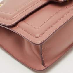 Pre Owned Dolce & Gabbana Pastel Pink Leather DG Amore Chain Shoulder Bag