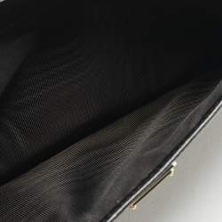 Pre Owned Dolce & Gabbana Black Leather Zip Long Card Holder