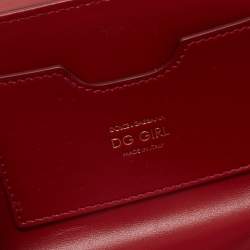 Pre Owned Dolce & Gabbana Red Leather DG Girls Phone Bag