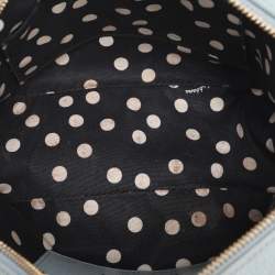 Pre Owned Dolce & Gabbana Light Blue Leather Glam Crossbody Bag