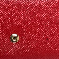 Pre Owned Dolce & Gabbana Red Leather Miss Sicily Von Wallet on Chain