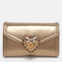 バッグ Dolce&Gabbana Devotion Belt Bag 3way DOLCE & GABBANA Metallic Agnello Vitello Devotion Belt Bag