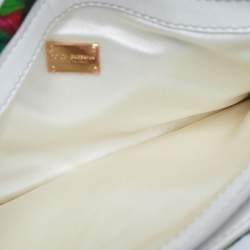 Pre Owned Dolce & Gabbana Multicolor Floral Quilted Fabric Turnlock Chain Clutch