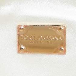 Pre Owned Dolce & Gabbana Multicolor Floral Quilted Fabric Turnlock Chain Clutch