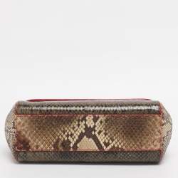 Pre Owned Dolce & Gabbana Multicolor Mix Exotic Small Miss Sicily Top Handle Bag