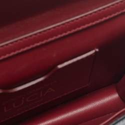 Pre Owned Dolce & Gabbana Black Lizard Embossed Leather Lucia Wallet On Chain