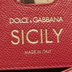 مملوكة مسبقًا Dolce & Gabbana Red Leather Small Miss Sicily Bag