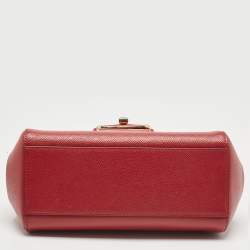 مملوكة مسبقًا Dolce & Gabbana Red Leather Small Miss Sicily Bag