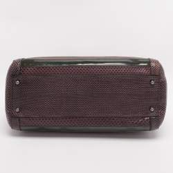 Pre Owned Dolce and Gabbana Multicolor Python/Lizard Embossed Leather Large Miss Sicily Top Handle Bag