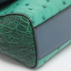 Pre Owned Dolce & Gabbana Multicolor Mix Exotic Small Miss Sicily Top Handle Bag