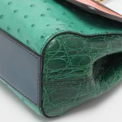 Pre Owned Dolce & Gabbana Multicolor Mix Exotic Small Miss Sicily Top Handle Bag