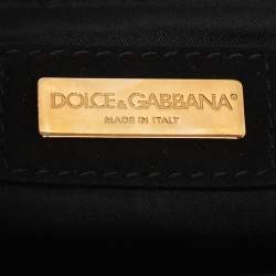 Pre Owned Dolce & Gabbana Purple Leopard Print Satin Miss Lady Clutch