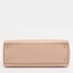 Pre Owned Dolce & Gabbana Beige Leather Miss Sicily Satchel