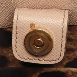 Pre Owned Dolce & Gabbana Beige Leather Miss Sicily Satchel