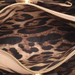Pre Owned Dolce & Gabbana Beige Leather Miss Sicily Satchel
