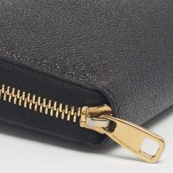 Pre Owned Dolce & Gabbana Black Leather Zip Around Wallet