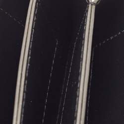 مملوكة مسبقًا Dolce & Gabbana Grey Lizard Embossed Leather DG Crystals Flap Card Case