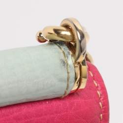 Pre Owned Dolce & Gabbana Pink Leather Miss Sicily Von Wallet on Chain