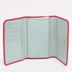 Pre Owned Dolce & Gabbana Pink Leather Miss Sicily Von Wallet on Chain