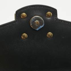 Pre Owned Dolce & Gabbana Black Leather DG Amore Clutch Bag