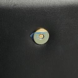 Pre Owned Dolce & Gabbana Black Leather DG Amore Clutch Bag