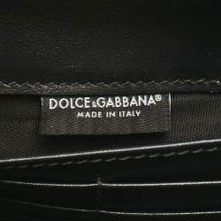 Pre Owned Dolce & Gabbana Black Leather DG Amore Clutch Bag