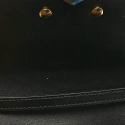 Pre Owned Dolce & Gabbana Black Leather DG Amore Clutch Bag