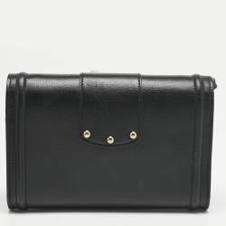Pre Owned Dolce & Gabbana Black Leather DG Amore Clutch Bag