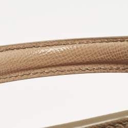 مملوكة مسبقًا Dolce & Gabbana Beige Leather Medium Miss Sicily Top Handle Bag