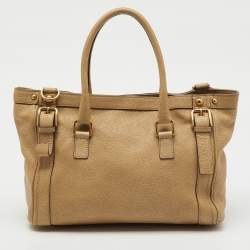 مملوكة مسبقًا Dolce & Gabbana Beige Leather Miss Easy Way Boston Bag