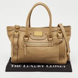 مملوكة مسبقًا Dolce & Gabbana Beige Leather Miss Easy Way Boston Bag