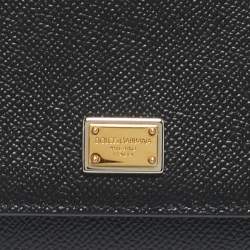 مملوكة مسبقًا Dolce & Gabbana Black Leather Mini Miss Sicily Top Handle Bag